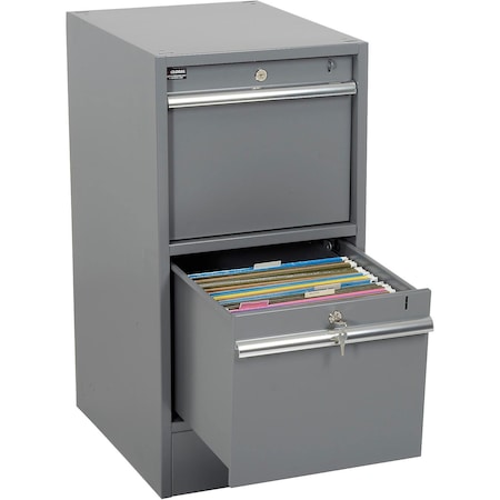 Global Industrial 2 Drawer Pedestal with Built in Base 318857